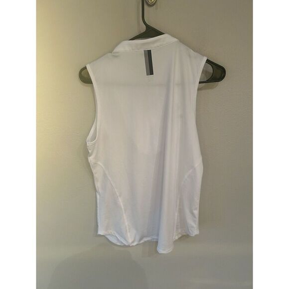 Rhoback Women’s Medium The Ball Girl White Performance Sleeveless Zip - Picture 6 of 7